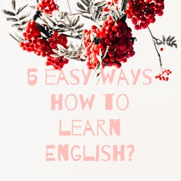 5 easy ways how to learn English?