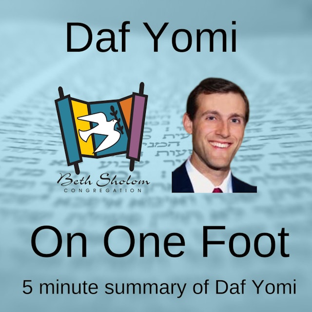 Daf Yomi on One Foot: Five Min. Daf Summary