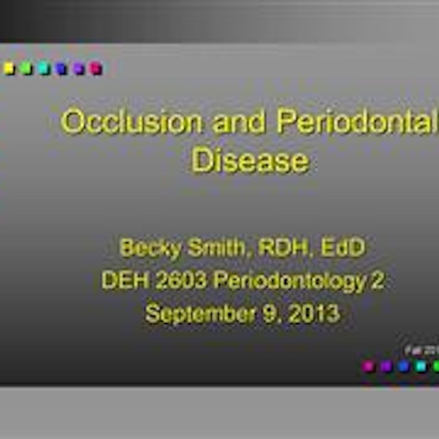 DEH2603 Periodontology 2 - Smith